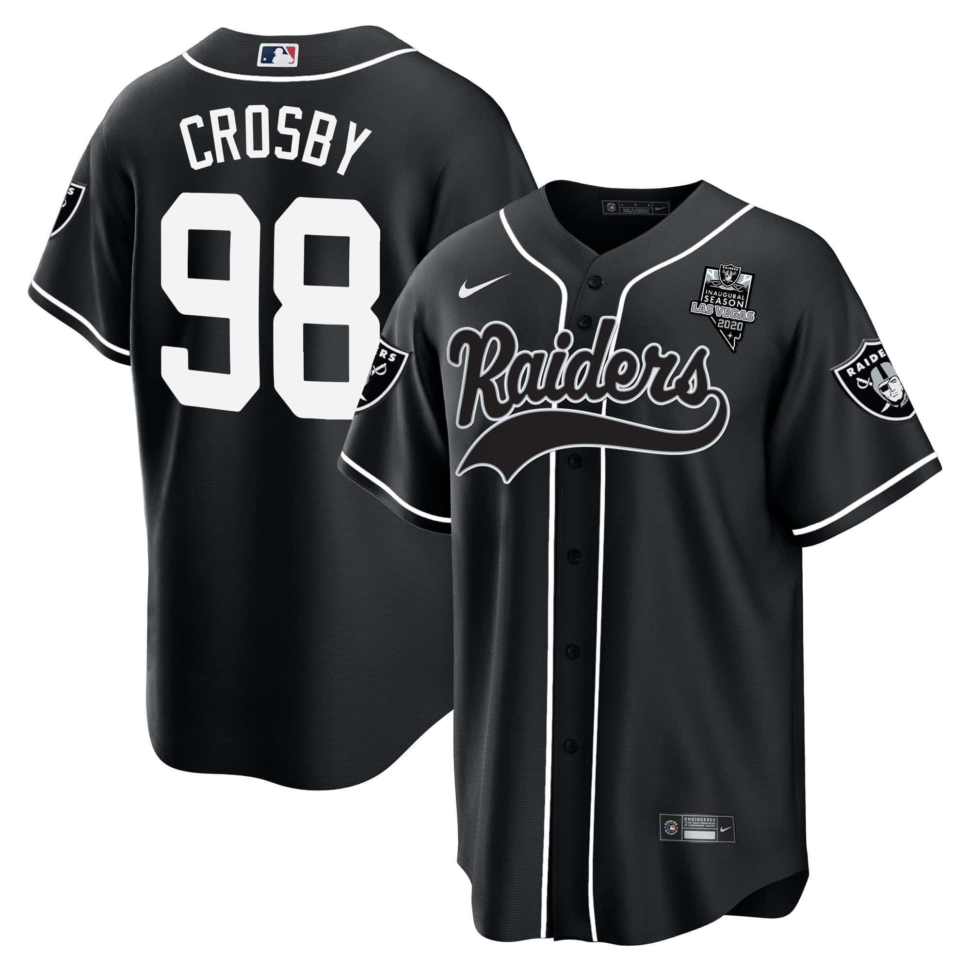 Men Oakland Raiders #98 Crosby Black 2024 Nike Vapor Baseball NFL Jersey